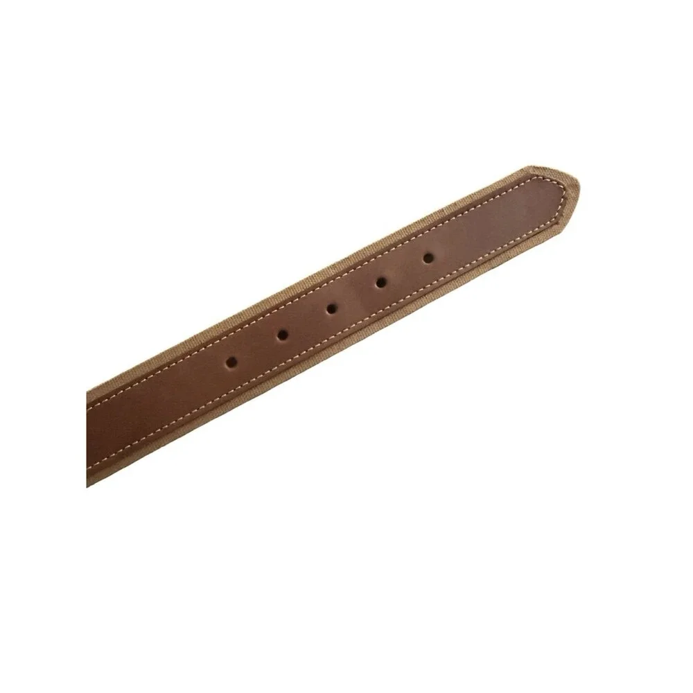 Columbia Brown Leather on Canvas Men’s Goose Lake Belt Sz 42